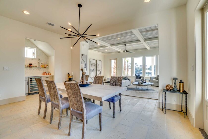 dining area and living room