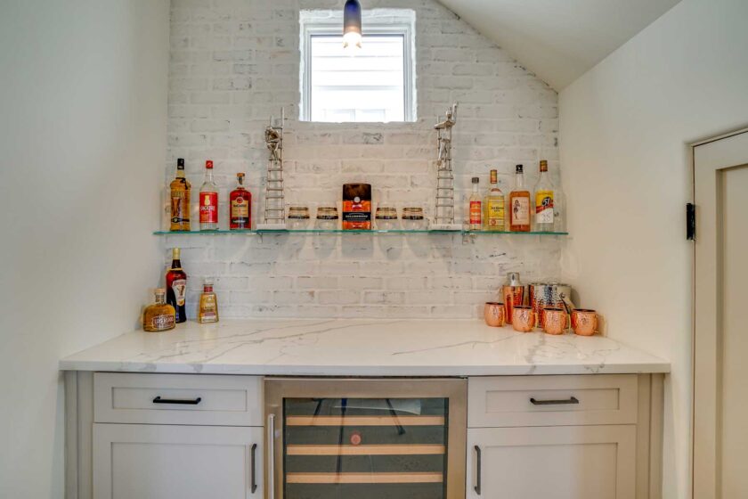 pantry area with wine fridge