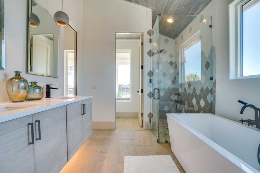 modern coastal bathroom