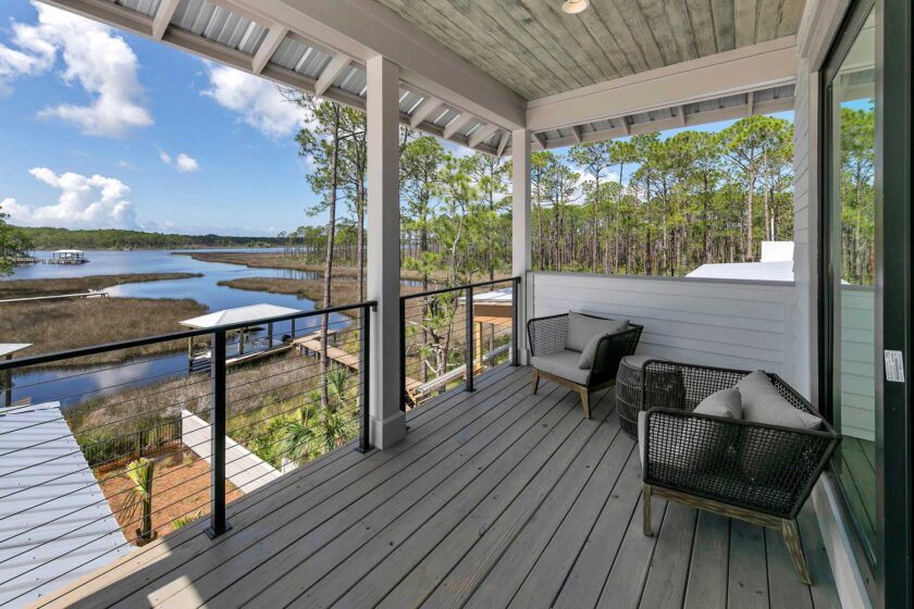 Deck overlooking water