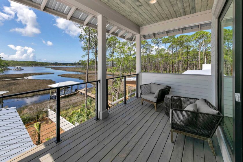 Deck overlooking water