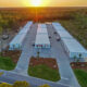 New storage unit construction viewed from the air