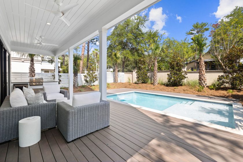 outside deck and pool