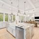 Kitchen island looking towards living area