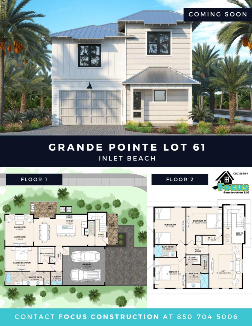 Grande Pointe Lot 60 flyer with photo and floorplan