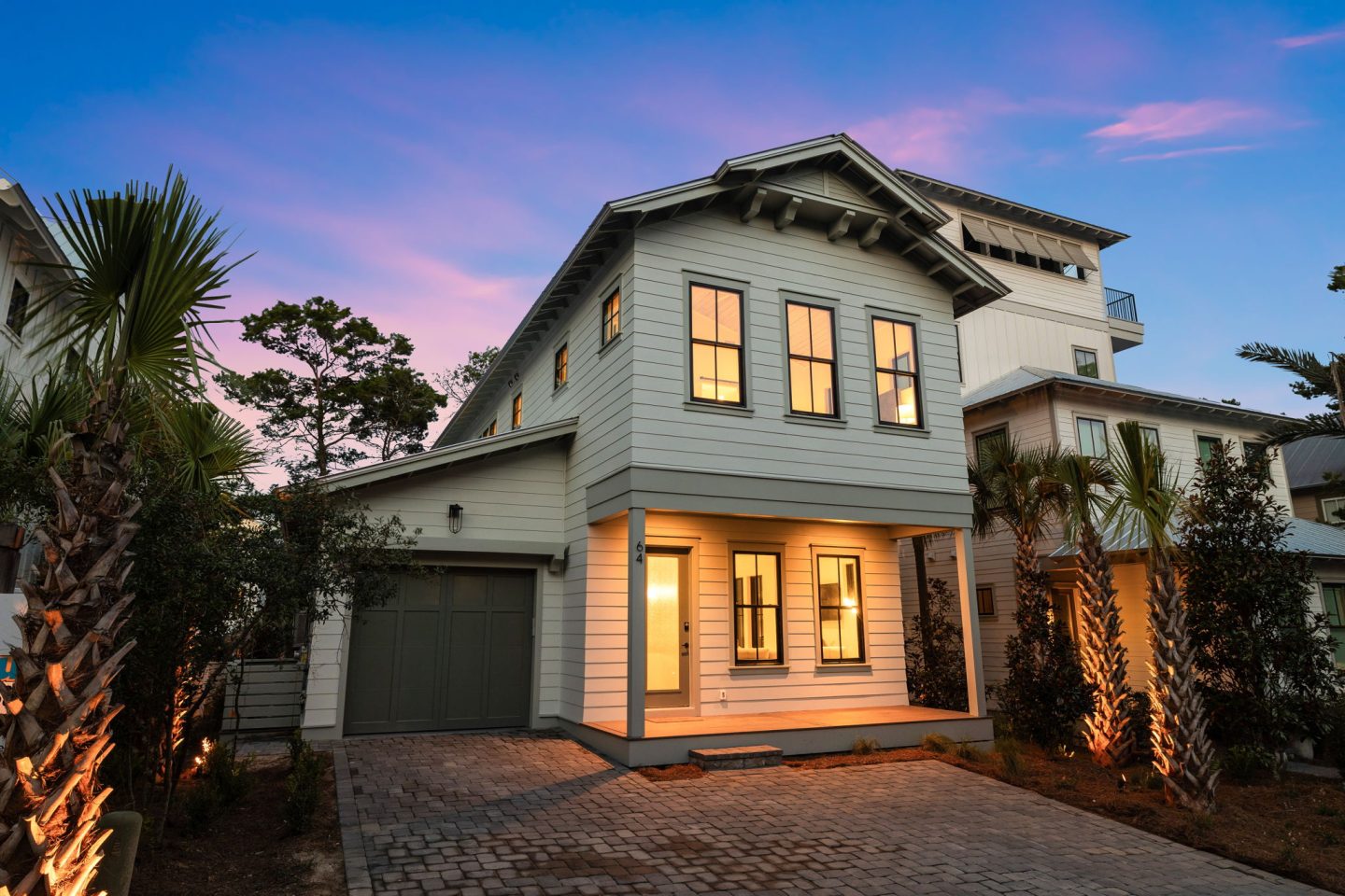 Exterior of home at night